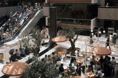 852316 Interieur van het kantoor- en winkelcentrum Hoog Catharijne te Utrecht: Clarentuin.